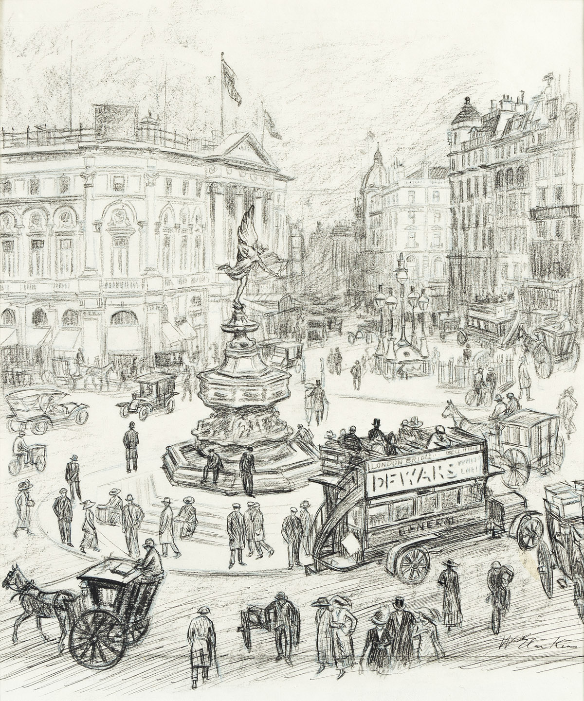 WILLIAM GLACKENS (1870-1938) “Piccadilly Circus.”